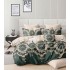 Set Lenjerie Eleganta Satinat  din 4 piese, Cearceaf de pat 230x245cm, cearceaf de pilota 200x230 cm, NN-043