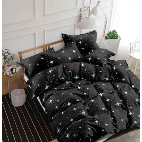 Set Lenjerie Eleganta Satinat  din 4 piese, Cearceaf de pat 230x245cm, cearceaf de pilota 200x230 cm, NN-044