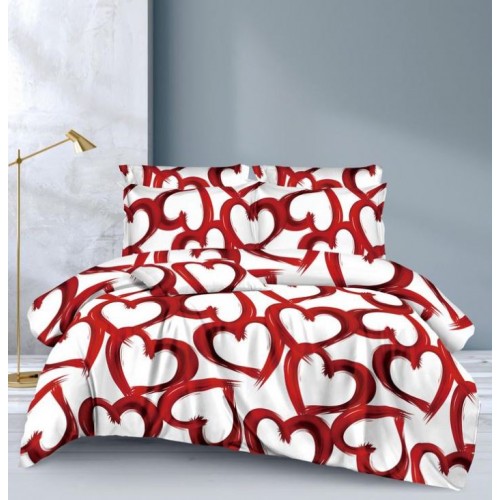 Set Lenjerie Eleganta Satinat  din 4 piese, Cearceaf de pat 230x245cm, cearceaf de pilota 200x230 cm, NN-052