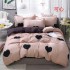 Set Lenjerie Eleganta Satinat  din 4 piese, Cearceaf de pat 230x245cm, cearceaf de pilota 200x230 cm, NN-054
