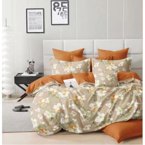 Set Lenjerie Eleganta Satinat  din 4 piese, Cearceaf de pat 230x245cm, cearceaf de pilota 200x230 cm, NN-055