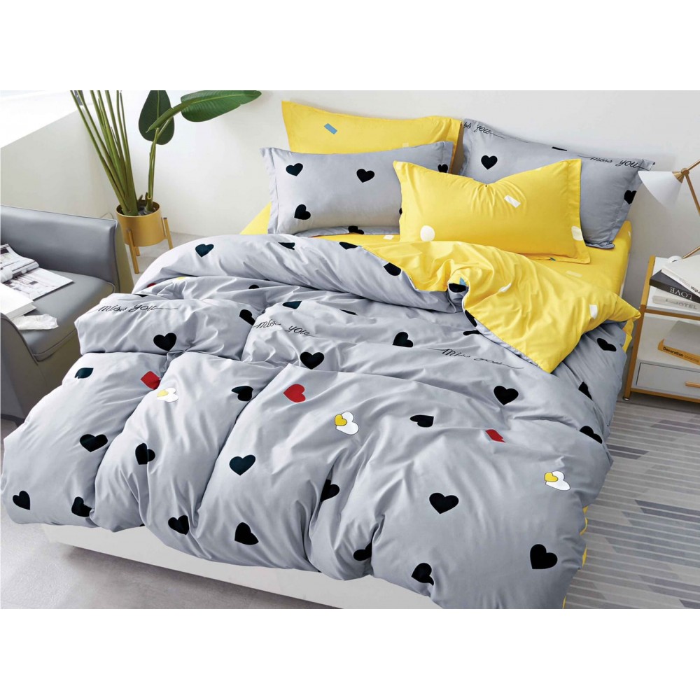 Set Lenjerie Eleganta Satinat  din 4 piese, Cearceaf de pat 230x245cm, cearceaf de pilota 200x230 cm, NN-061