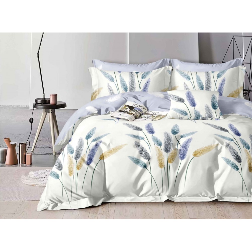 Set Lenjerie Eleganta Satinat  din 4 piese, Cearceaf de pat 230x245cm, cearceaf de pilota 200x230 cm, NN-063