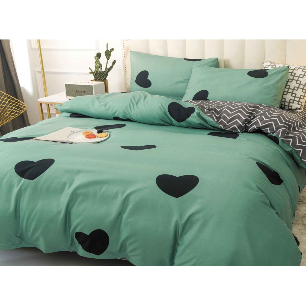 Set Lenjerie Eleganta Satinat  din 4 piese, Cearceaf de pat 230x245cm, cearceaf de pilota 200x230 cm, NN-066