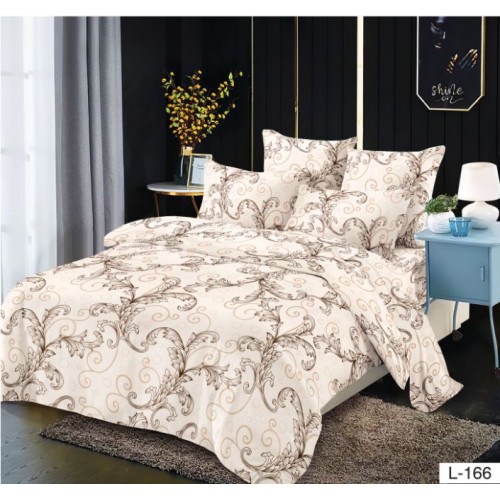 Lenjerie de pat dublu din Bumbac FINET, pentru 2 persoane, 6 piese, Cearceaf de pat 230 x 250cm, MLL-010