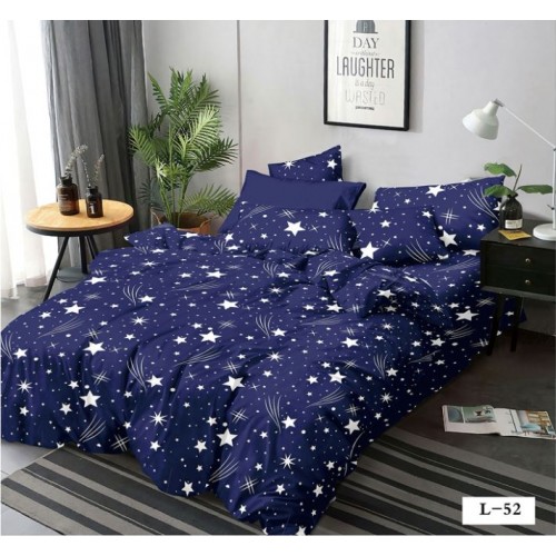 Lenjerie de pat dublu din Bumbac FINET, pentru 2 persoane, 6 piese, Cearceaf de pat 230 x 250cm, MLL-011