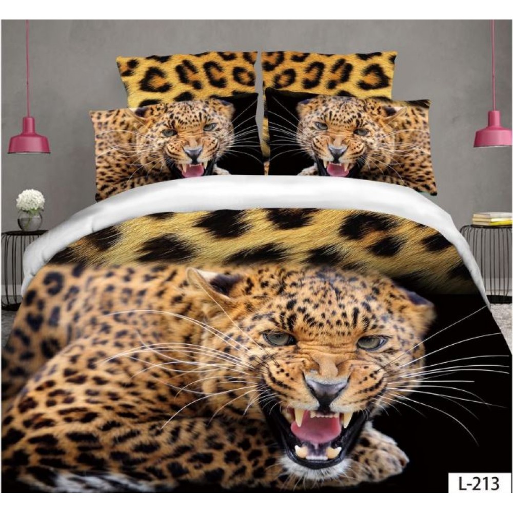 Lenjerie de pat dublu din Bumbac FINET, pentru 2 persoane, 6 piese, Cearceaf de pat 230 x 250cm, MLL-014