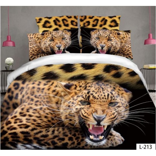 Lenjerie de pat dublu din Bumbac FINET, pentru 2 persoane, 6 piese, Cearceaf de pat 230 x 250cm, MLL-014