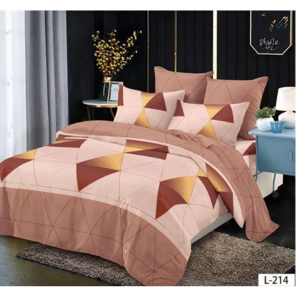 Lenjerie de pat dublu din Bumbac FINET, pentru 2 persoane, 6 piese, Cearceaf de pat 230 x 250cm, MLL-027