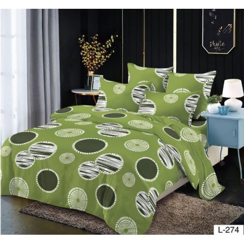Lenjerie de pat dublu din Bumbac FINET, pentru 2 persoane, 6 piese, Cearceaf de pat 230 x 250cm, MLL-043