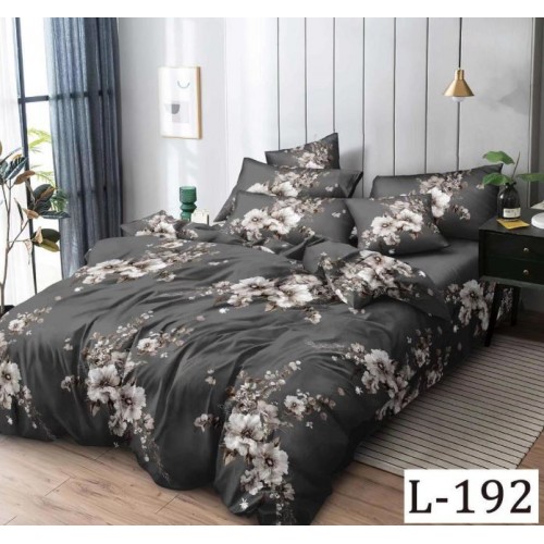 Lenjerie de pat dublu din Bumbac FINET, pentru 2 persoane, 6 piese, Cearceaf de pat 230 x 250cm, MLL-053