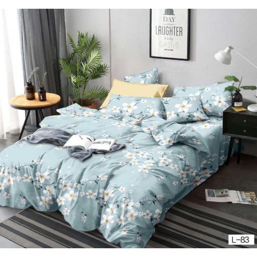 Lenjerie de pat dublu din Bumbac FINET, pentru 2 persoane, 6 piese, Cearceaf de pat 230 x 250cm, MLL-054