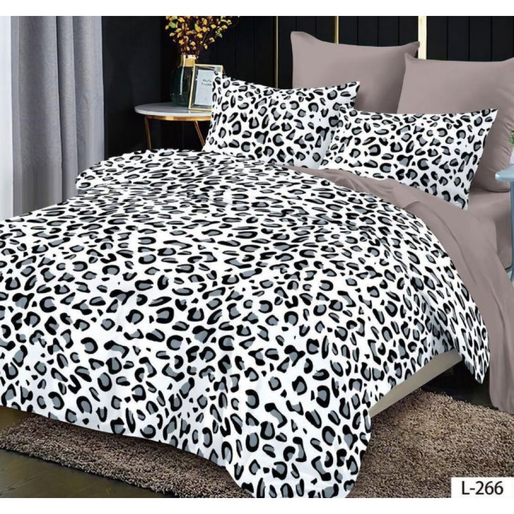 Lenjerie de pat dublu din Bumbac FINET, pentru 2 persoane, 6 piese, Cearceaf de pat 230 x 250cm, MLL-057