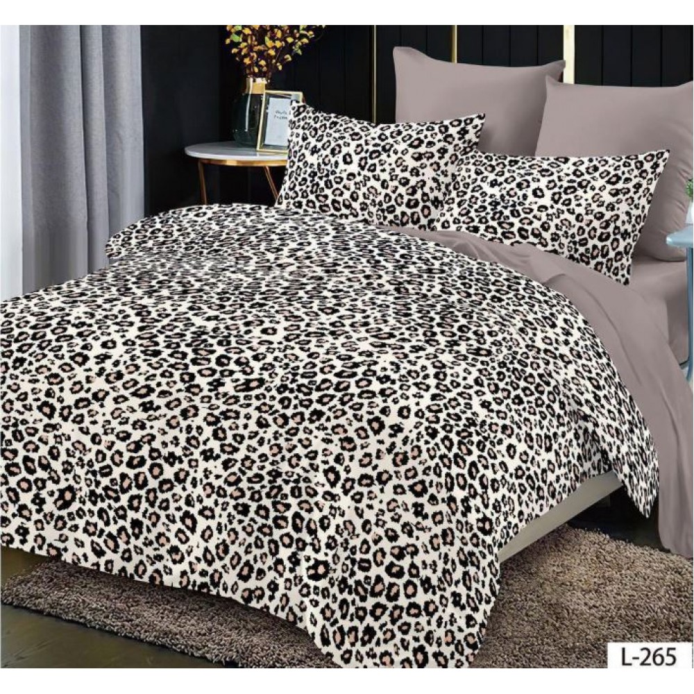 Lenjerie de pat dublu din Bumbac FINET, pentru 2 persoane, 6 piese, Cearceaf de pat 230 x 250cm, MLL-058
