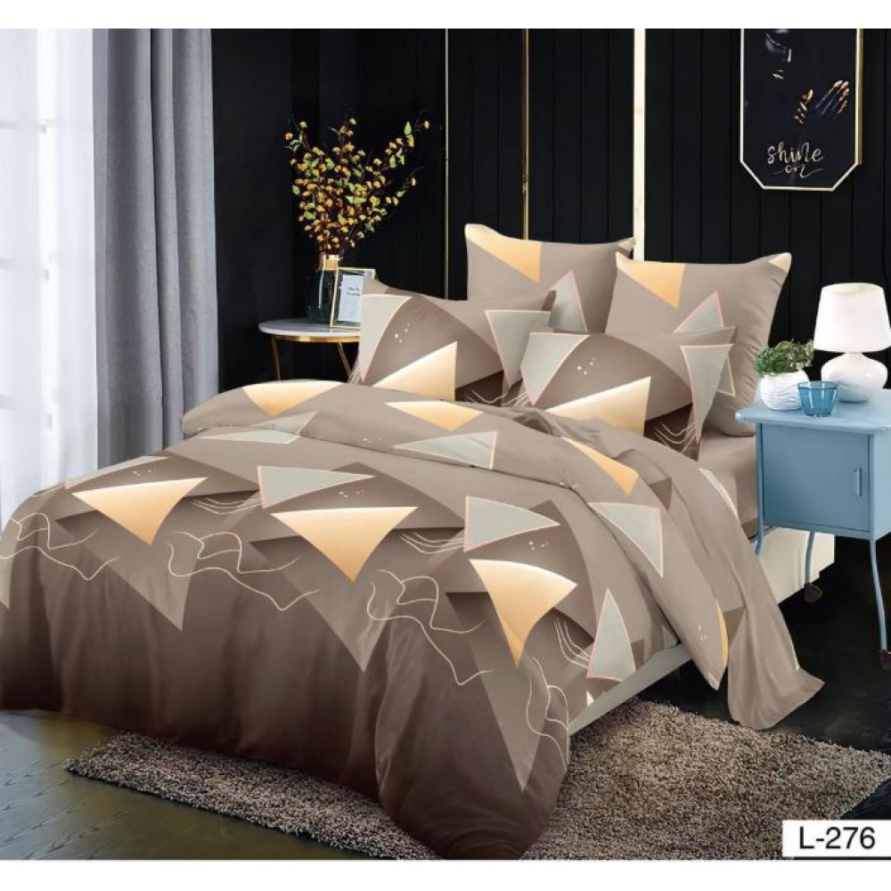 Lenjerie de pat dublu din Bumbac FINET, pentru 2 persoane, 6 piese, Cearceaf de pat 230 x 250cm, MLL-081