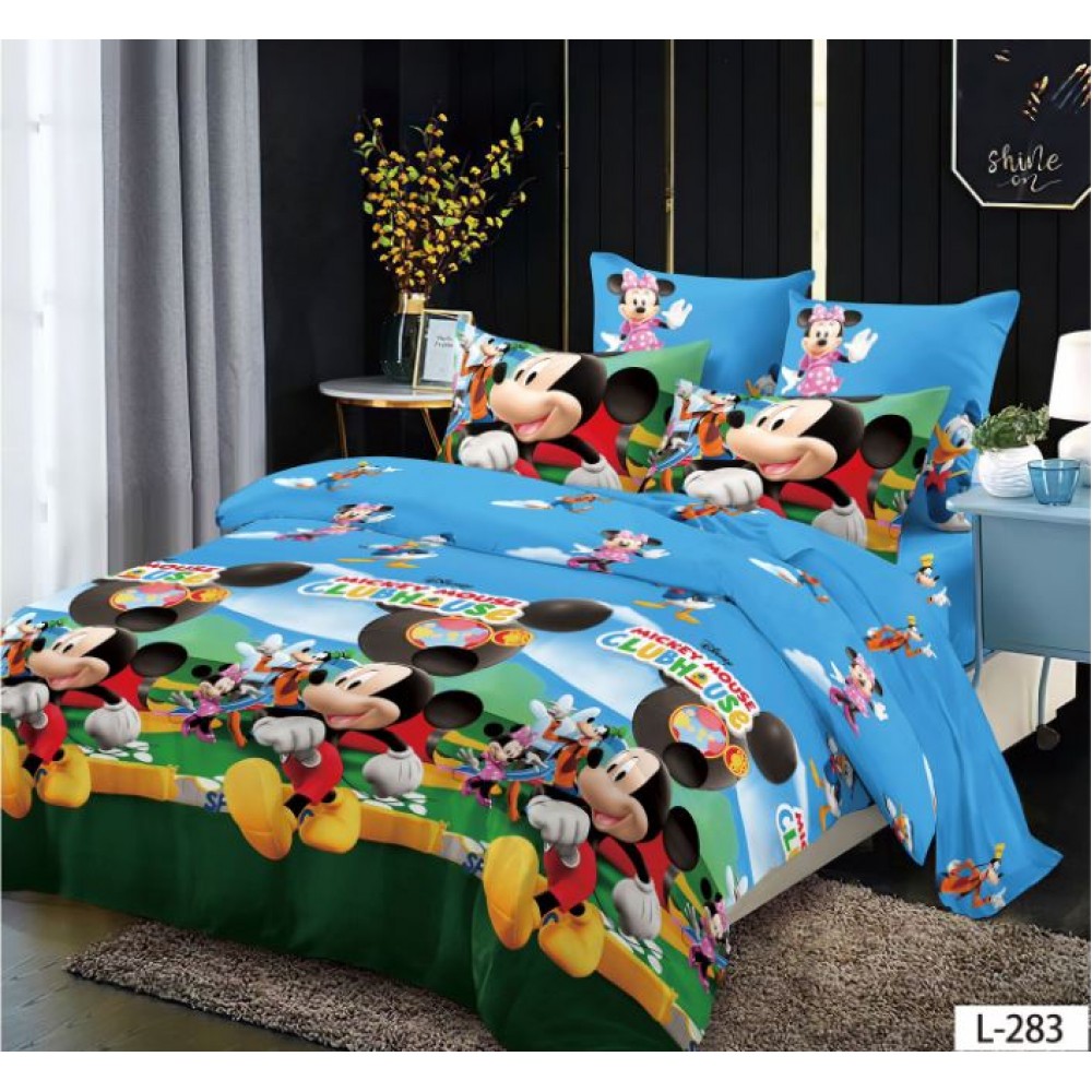 Lenjerie de pat dublu din Bumbac FINET, pentru 2 persoane, 6 piese, Cearceaf de pat 230 x 250cm, MLL-084