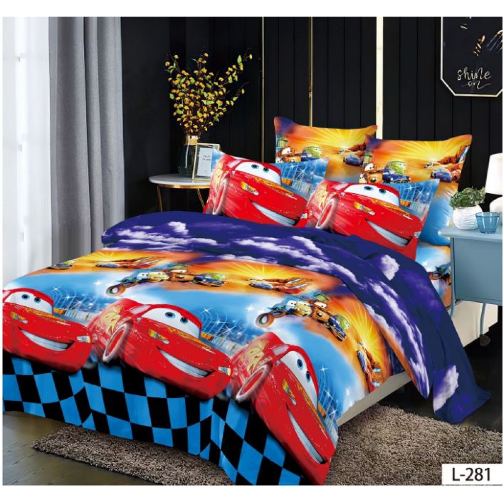 Lenjerie de pat dublu din Bumbac FINET, pentru 2 persoane, 6 piese, Cearceaf de pat 230 x 250cm, MLL-085