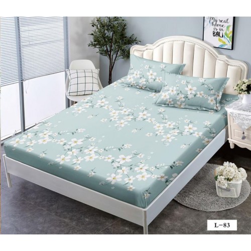 Husa de pat dublu cu elastic si 2 fete de perna 180x200cm, Pat 2 Persoane 52x80cm, MKK-016