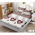 Husa de pat dublu cu elastic si 2 fete de perna 180x200cm, Pat 2 Persoane 52x80cm, MKK-028