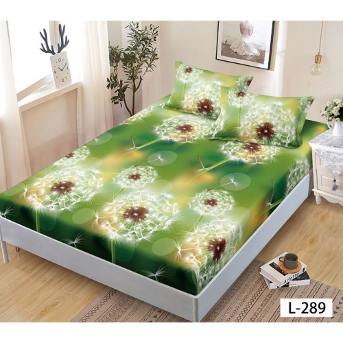Husa de pat dublu cu elastic si 2 fete de perna 180x200cm, Pat 2 Persoane 52x80cm, MKK-044