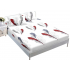 Husa de pat dublu cu elastic si 2 fete de perna 180x200cm, Pat 2 Persoane 50x70cm, MK-001