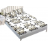Husa de pat dublu cu elastic si 2 fete de perna 180x200cm, Pat 2 Persoane 50x70cm, MK-010