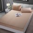 Husa de pat din Catifea cu Elastic cu 2 fete de perna 180x200 BEJ HSCJ10
