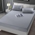 Husa de pat din Catifea cu Elastic cu 2 fete de perna 180x200 GRI DESCHIS HSCJ11