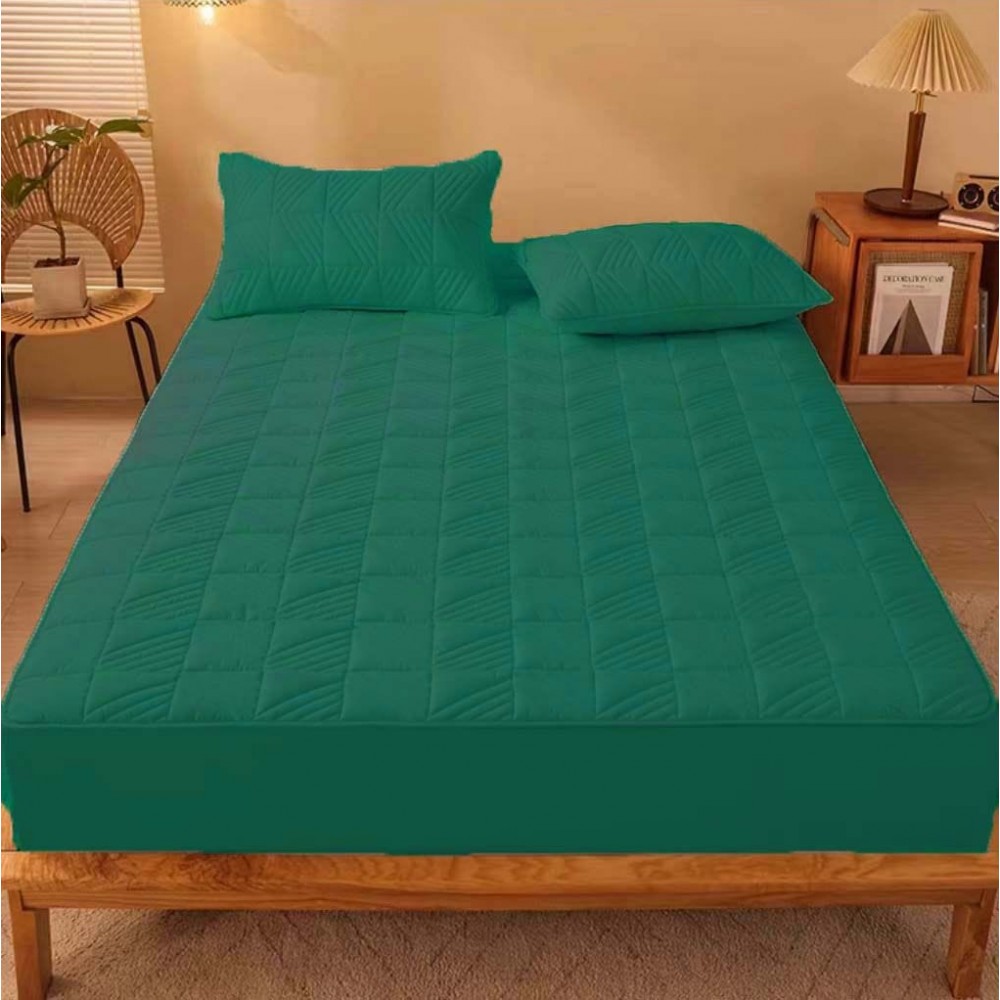 Husã matlasatã tip topper din bumbac satinat, 180x200cm + 2 fete de perna 50x70cm, Gri SMARALD HUSE FINET MATLASAT 180x200