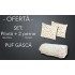 SET Pilota +2 perne 70x70 din puf de gasca-SPPG2