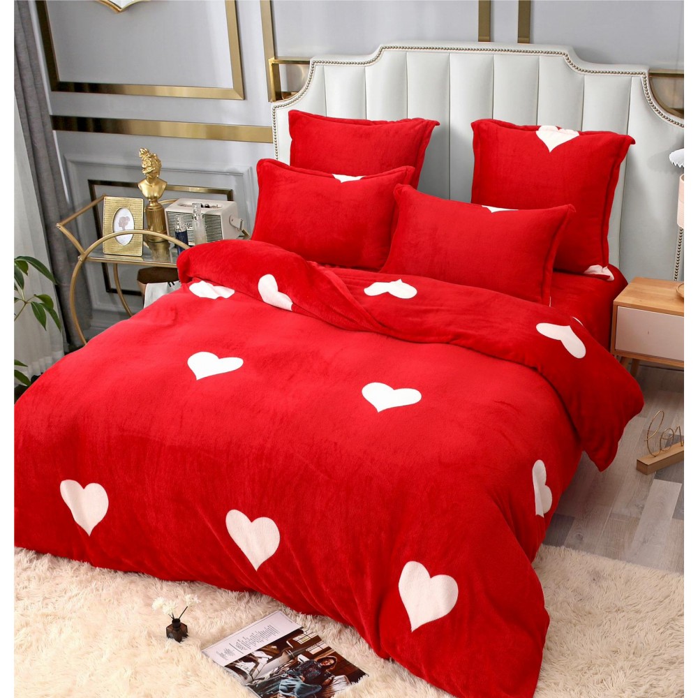 LENJERIE PUFOASA COCOLINO CU 6 PIESE PENTRU PAT DUBLU LC-J19 Lenjerii cocolino 6 piese