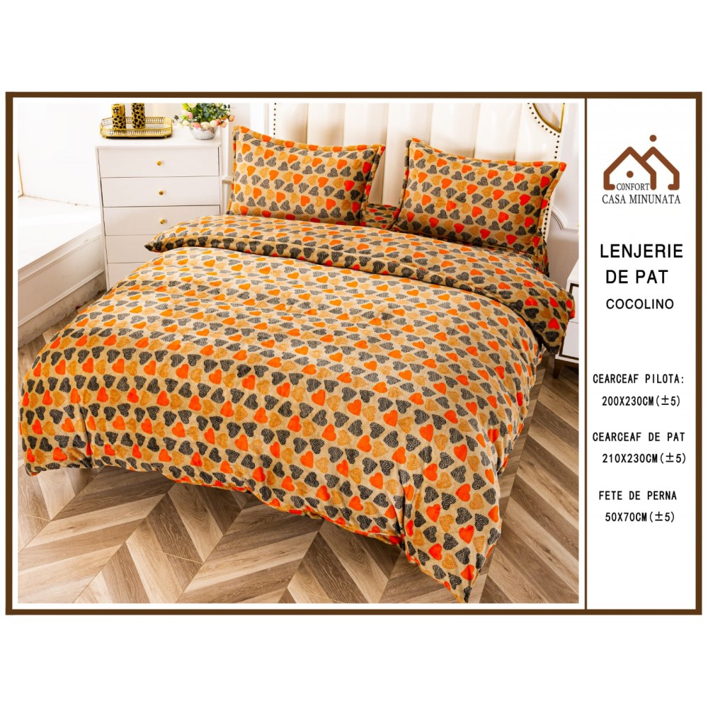 Lenjerie de pat cocolino 4 piese LCP4 Lenjerii cocolino 4 piese