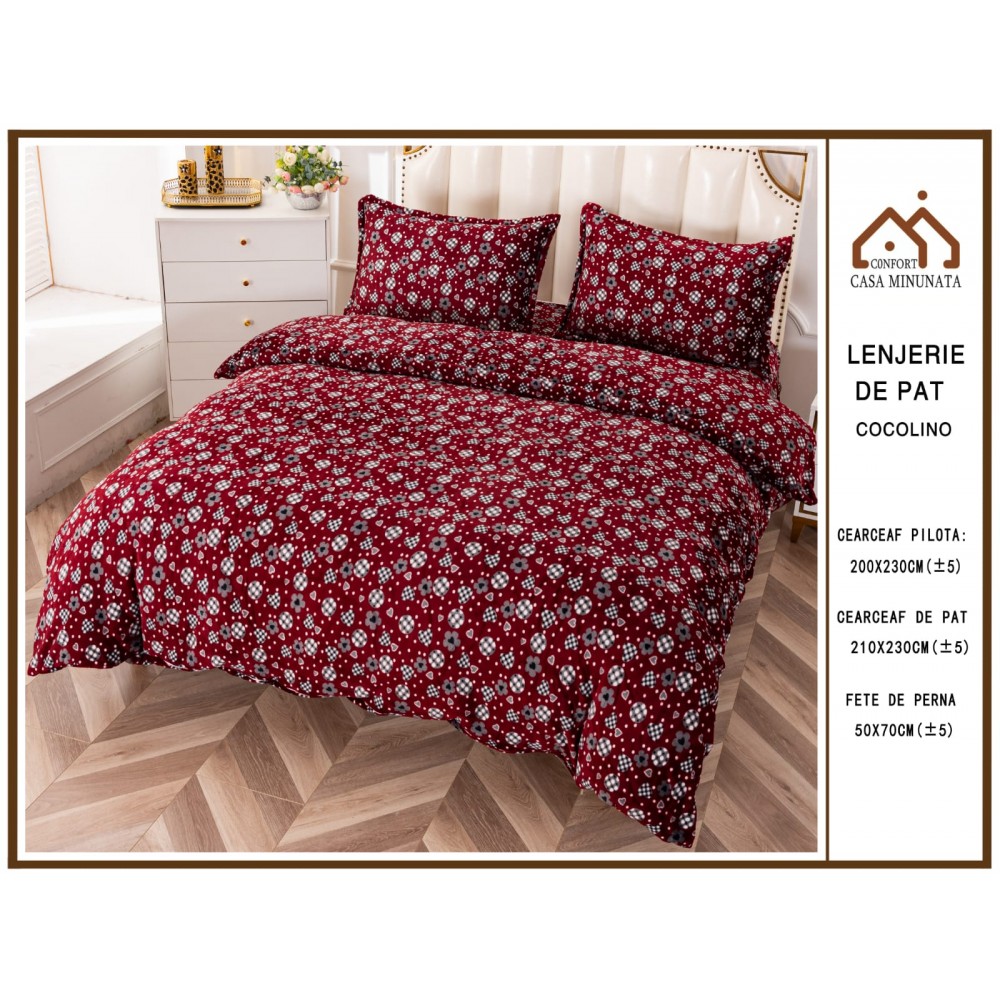 Lenjerie de pat cocolino 4 piese LCP10 Lenjerii cocolino 4 piese