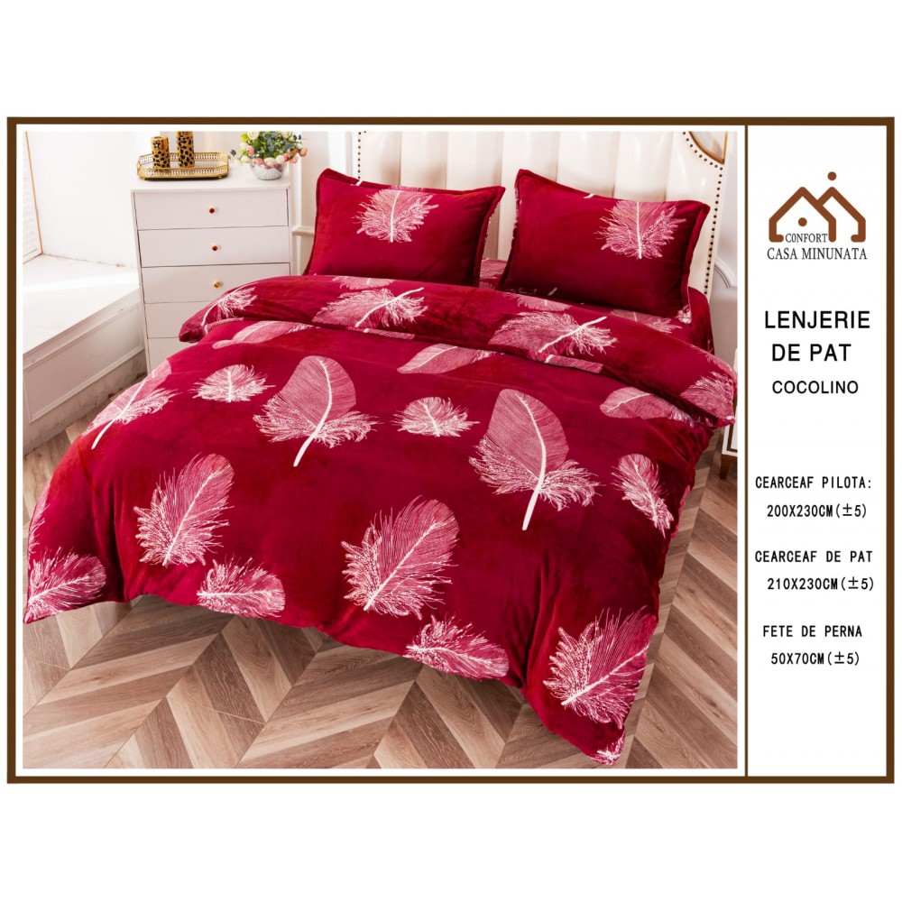 Lenjerie de pat cocolino 4 piese LCP11 Lenjerii cocolino 4 piese