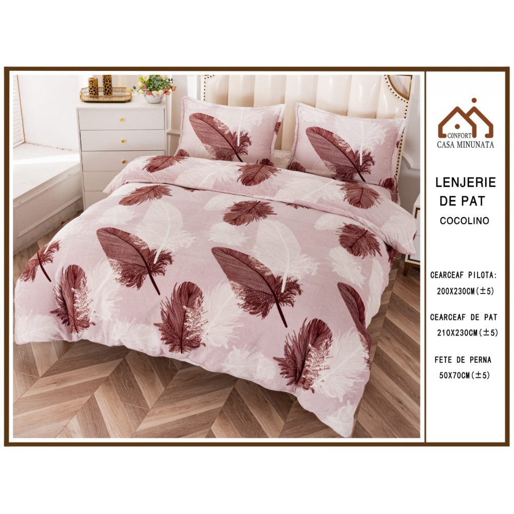 Lenjerie de pat cocolino 4 piese LCP12 Lenjerii cocolino 4 piese