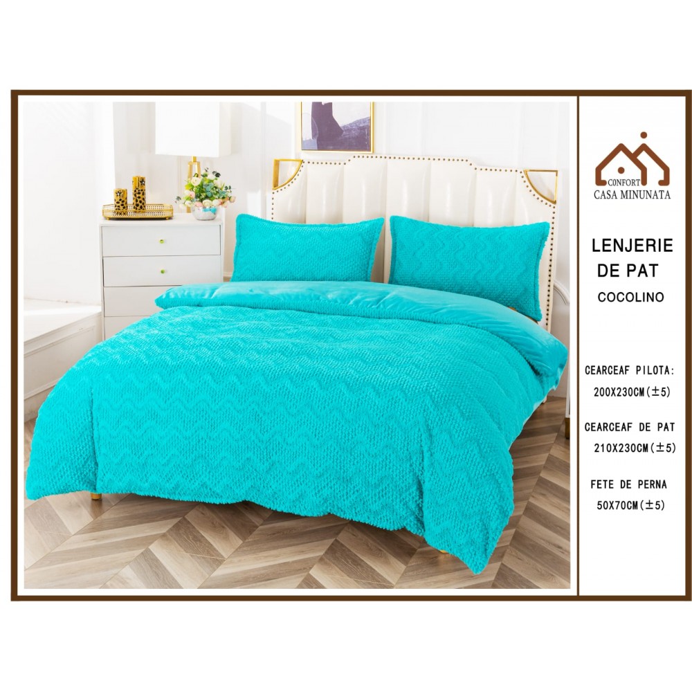 Lenjerie de pat cocolino 4 piese LCP15 Lenjerii cocolino 4 piese