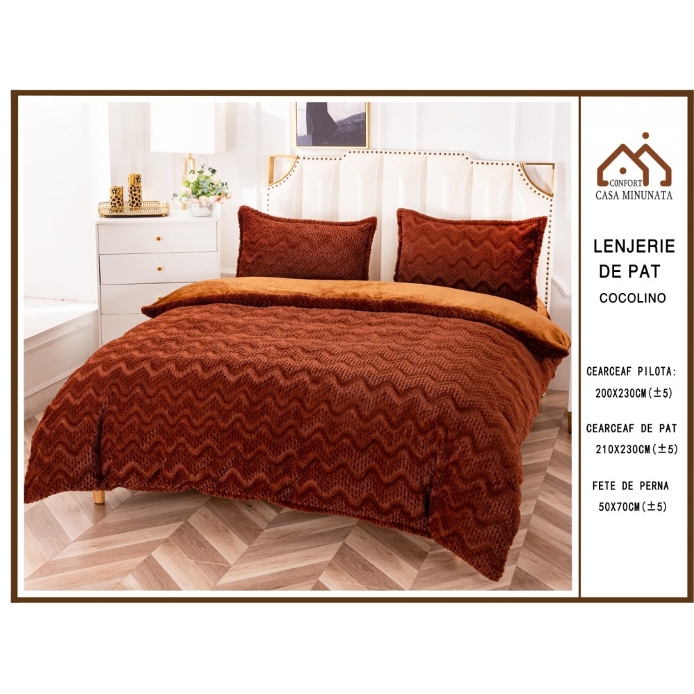 Lenjerie de pat cocolino 4 piese LCP17 Lenjerii cocolino 4 piese