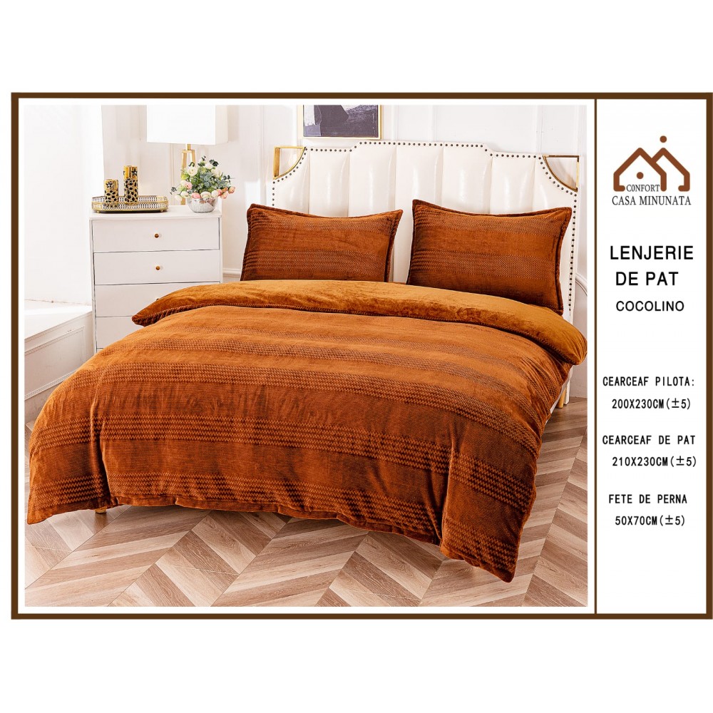Lenjerie de pat cocolino 4 piese LCP18 Lenjerii cocolino 4 piese
