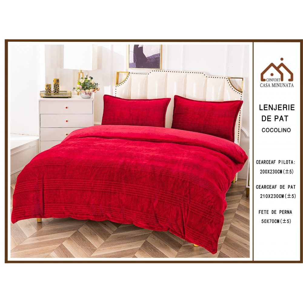 Lenjerie de pat cocolino 4 piese LCP19 Lenjerii cocolino 4 piese