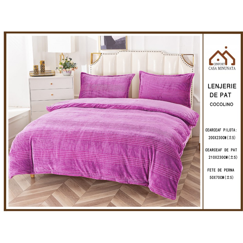 Lenjerie de pat cocolino 4 piese LCP20 Lenjerii cocolino 4 piese