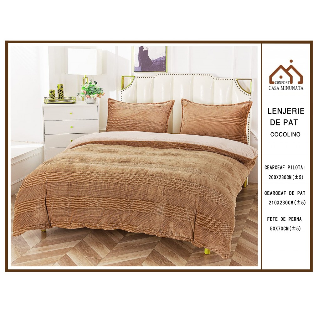 Lenjerie de pat cocolino 4 piese LCP22 Lenjerii cocolino 4 piese