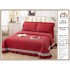 Cuvertura pat dublu din Bumbac Finet cu Broderie, 4 PIESE, VISINIU , CBUP5