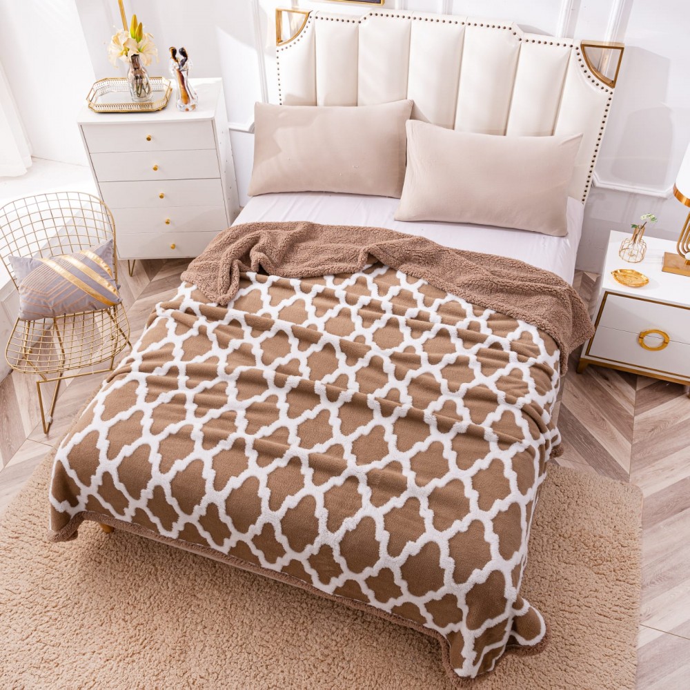 Patura CoCoLiNo Serpuit cu blanita, tip Tricotaj impletit, 200x230cm,Pptk12 PATURI CU BLANITA TIP TRICOTAJ