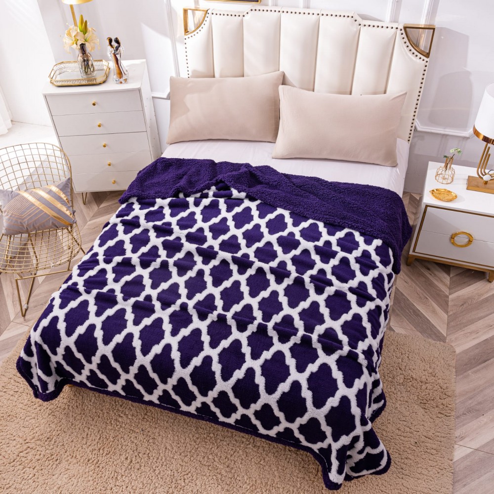 Patura CoCoLiNo Serpuit cu blanita, tip Tricotaj impletit, 200x230cm,Pptk17 PATURI CU BLANITA TIP TRICOTAJ