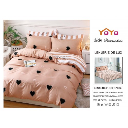 Lenjerie de pat 4 Piese Bumbac finetat OTP10