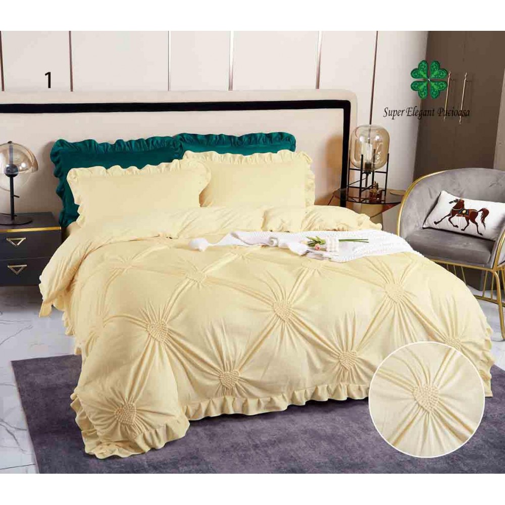 Set pat Luxury 4 Piese din Catifea LC4P1 LENJERII CATIFEA 4 PIESE