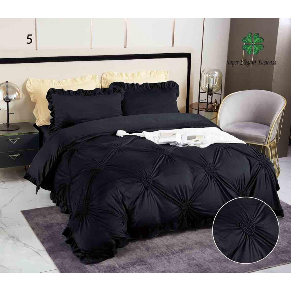 Set pat Luxury 4 Piese din Catifea LC4P4 LENJERII CATIFEA 4 PIESE