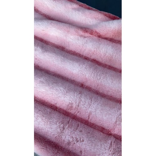 Lenjerie pufoasa  pentru pat dublu din blana artificiala de iepure 4 piese ,gri inchis, LCIP5