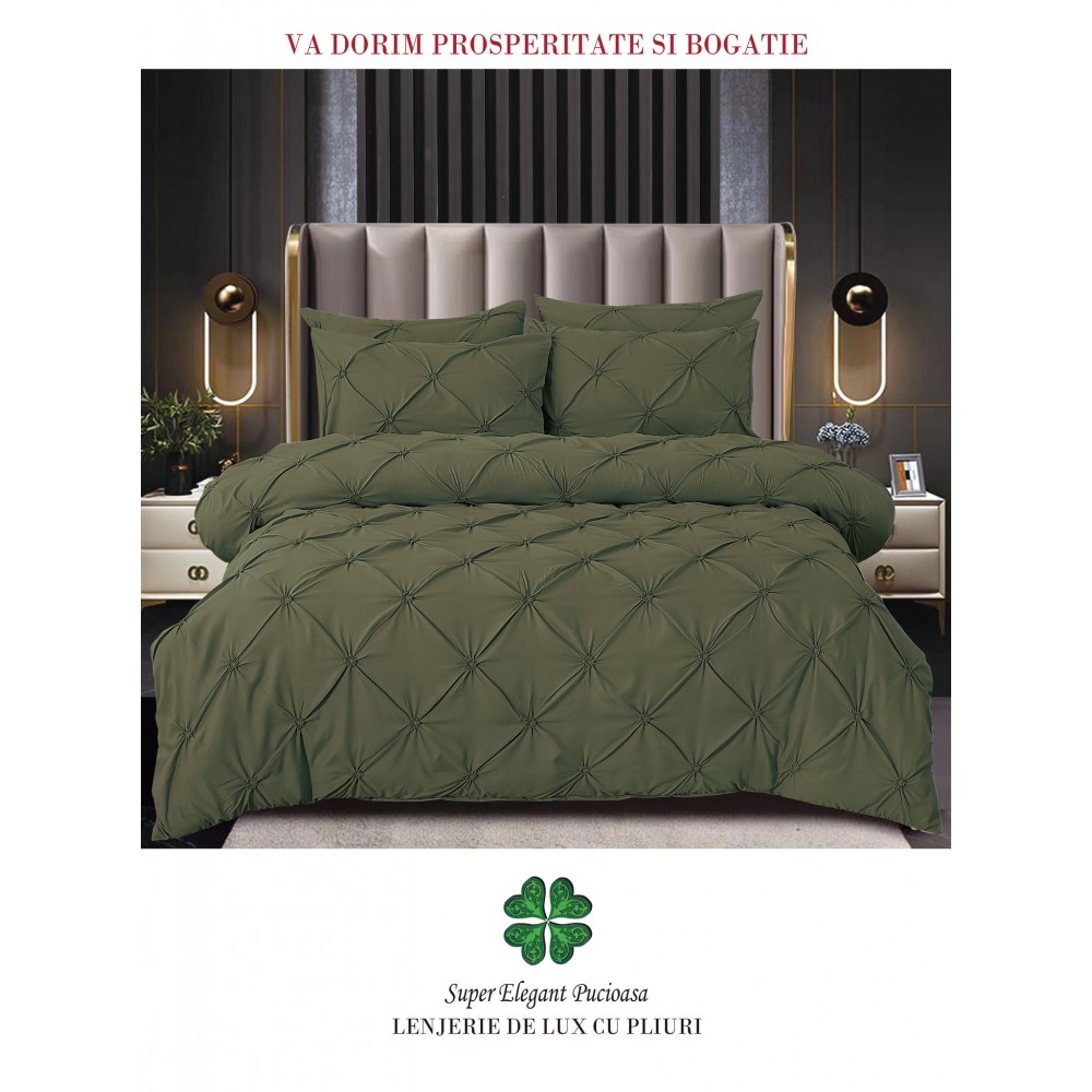 Lenjerie Pat Simpla, Bumbac Finet Premium, LF6PPPY17 Lenjerii finet 6 piese uni pliuri 3d