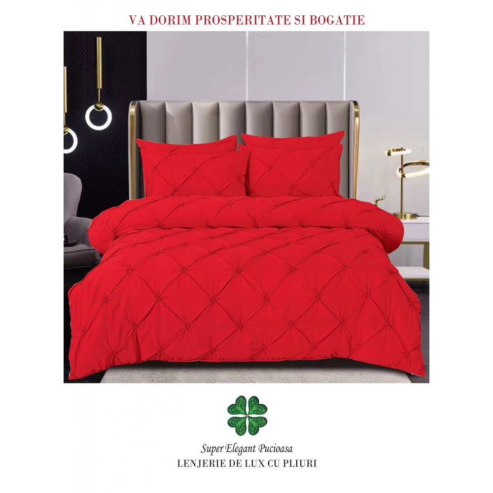 Lenjerie Pat Simpla, Bumbac Finet Premium, LF6PPPY21 Lenjerii finet 6 piese uni pliuri 3d